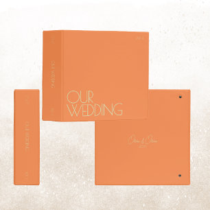 Photo Album Binder Our Wedding Citrus Orange