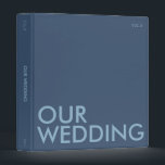 Photo Album Binder | Our Wedding | Dark Blue<br><div class="desc">This modern color block photo album binder is perfect for all you soon-to-be newlyweds 🥂 All text is 100% customizable, just click the personalize button. If you wish to remove any of the text fields, just leave them blank during personalization! Make sure to pair or mix & match with the...</div>