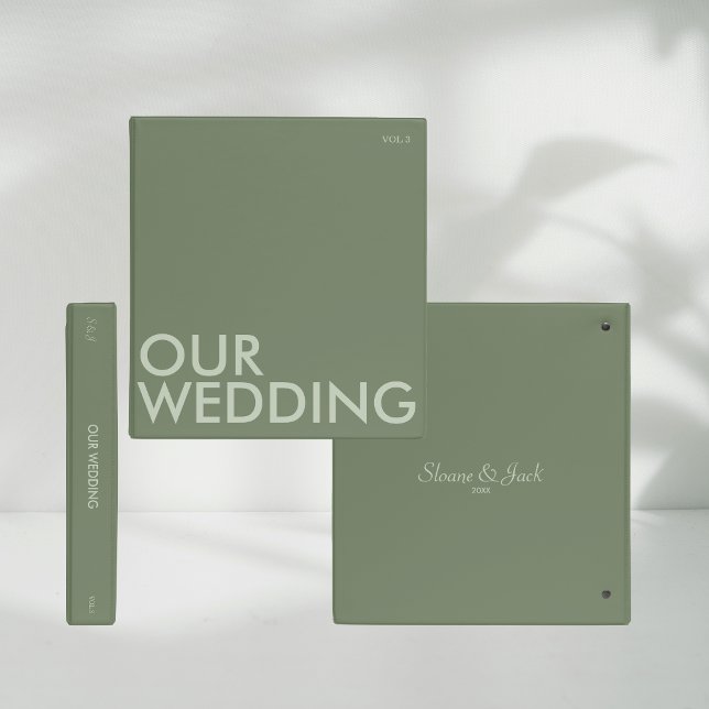 Photo Album Binder | Our Wedding | Dark Sage (Creator Uploaded)