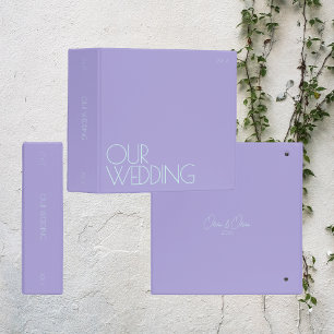 Photo Album Binder Our Wedding Lavender