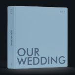 Photo Album Binder | Our Wedding | Light Blue<br><div class="desc">This modern color block photo album binder is perfect for all you soon-to-be newlyweds 🥂 All text is 100% customizable, just click the personalize button. If you wish to remove any of the text fields, just leave them blank during personalization! Make sure to pair or mix & match with the...</div>