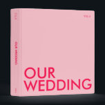 Photo Album Binder | Our Wedding | Light Pink<br><div class="desc">This modern color block photo album binder is perfect for all you soon-to-be newlyweds 🥂 All text is 100% customizable, just click the personalize button. If you wish to remove any of the text fields, just leave them blank during personalization! Make sure to pair or mix & match with the...</div>