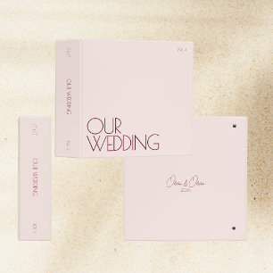 Photo Album Binder   Our Wedding   Pale Pink