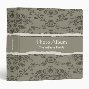 Photo Album Elegant Torn Pattern 3 Ring Binder