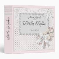 Photo album, little girl, baby, pink, scrapbooking 3 ring binder