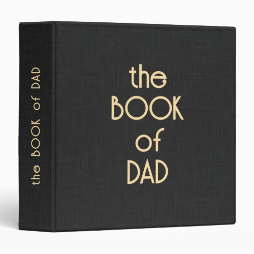 Photo Album The Book Of Dad 3 Ring Binder