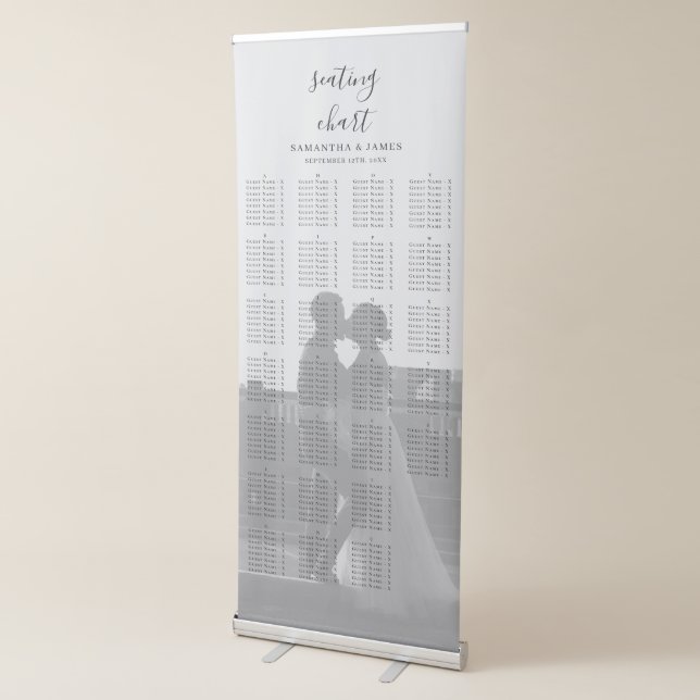 Photo Alphabetical Wedding Seating Chart Retractable Banner (3/4)