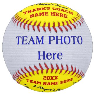 Photo and All Player&#39;s Names Softball Coach Gifts