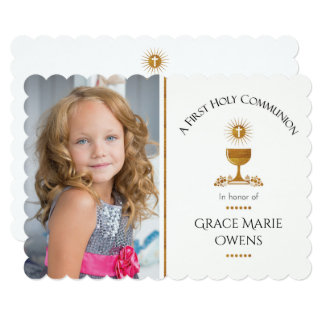 Photo and Chalis First Communion Invitation
