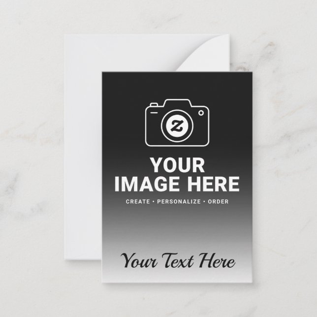 Photo and Custom Message Design Note Card (Front)