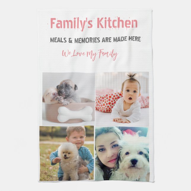 Photo and Modern Typography Kitchen Towels (Vertical)