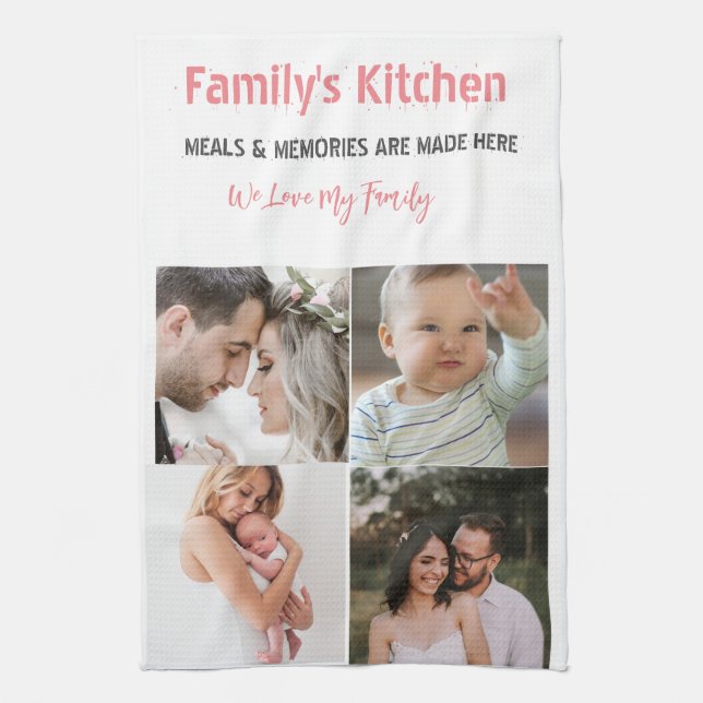 Photo and Modern Typography Kitchen Towels (Vertical)