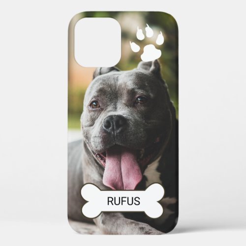 Photo  And Name Custom Made Personalized Dog iPhone 12 Case