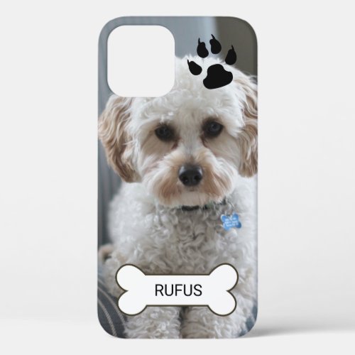Photo  And Name Custom Made Personalized Dog iPhone 12 Case