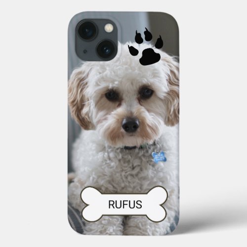 Photo  And Name Custom Made Personalized Dog iPhone 13 Case