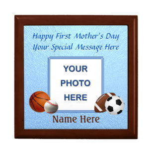 Photo and Name First Mother's Day Gifts, Keepsake Box