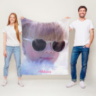 Photo And Name Fleece Blanket Soft And Cozy Gift