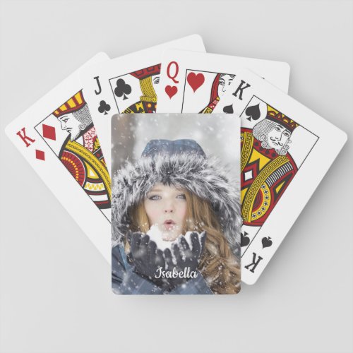 Photo and Name Template Create Your Own Playing Cards