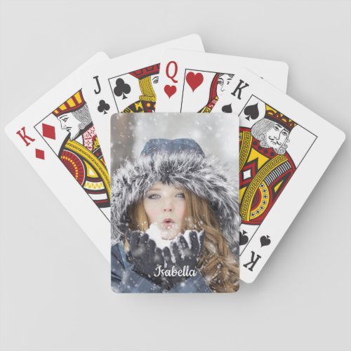 Photo and Name Template Create Your Own Poker Cards