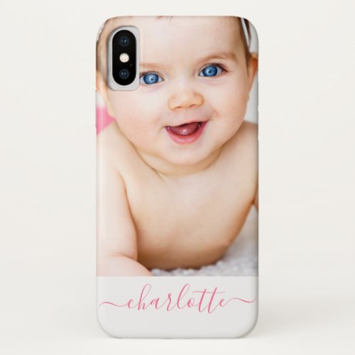 Photo And Name Unique Custom Made Personalized iPhone X Case