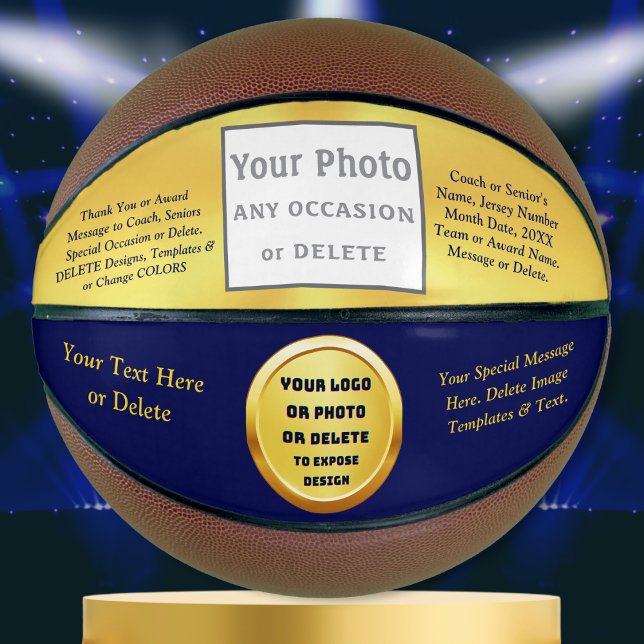 PHOTO and or LOGO BASKETBALL, Change COLORS Basketball (Personalized Basketball. Great,  Basketball senior night gift ideas. Basketball Christmas Gifts. )