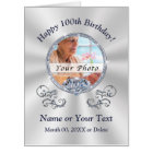 Photo and Personalize 100th Birthday Cards for Her
