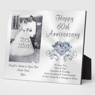 PERSONALISED 1ST WEDDING ANNIVERSARY GIFT HUSBAND WIFE 2nd 30TH 25 50TH PLAQUE 