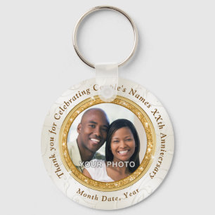 Photo and Personalized Anniversary Party Favors Keychain
