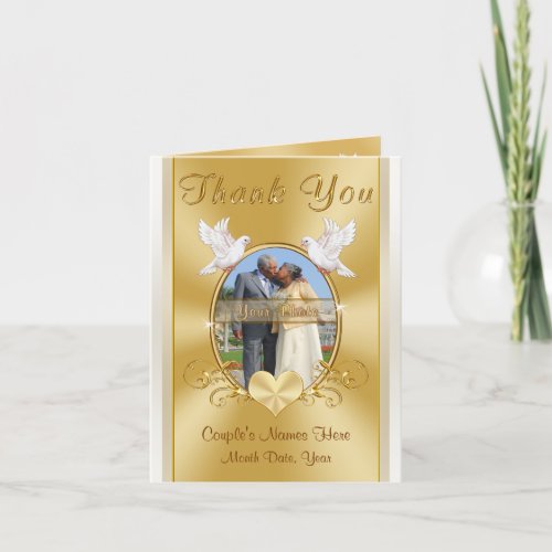 Photo and Personalized Anniversary Thank You Cards