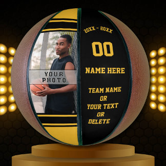 Photo and Personalized Basketball Ball for Seniors