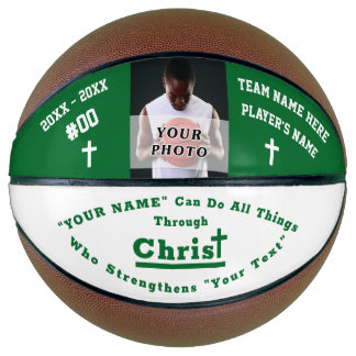 Photo and Personalized, Bible Verse Basketball