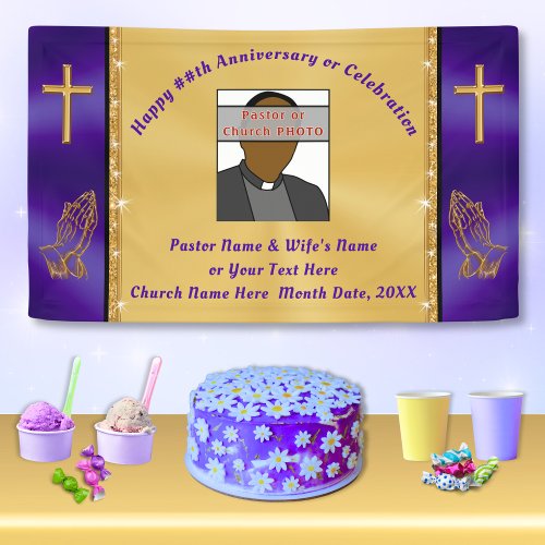 Photo and Personalized Church Anniversary Banner