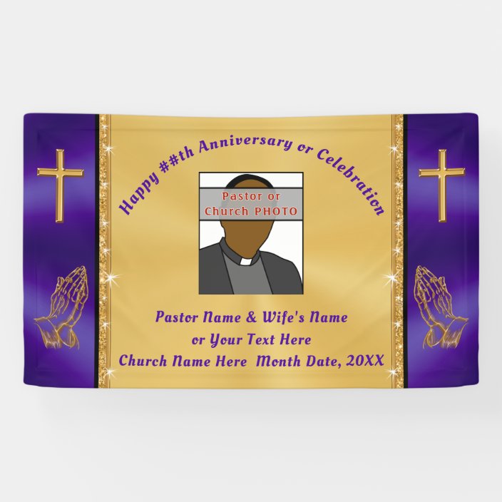 Photo and Personalized Church Anniversary Banner