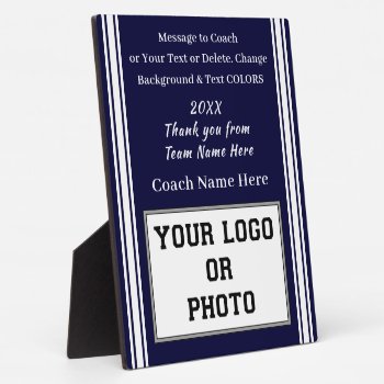 Photo And Personalized Coach Gifts In Any Colors Plaque by YourSportsGifts at Zazzle