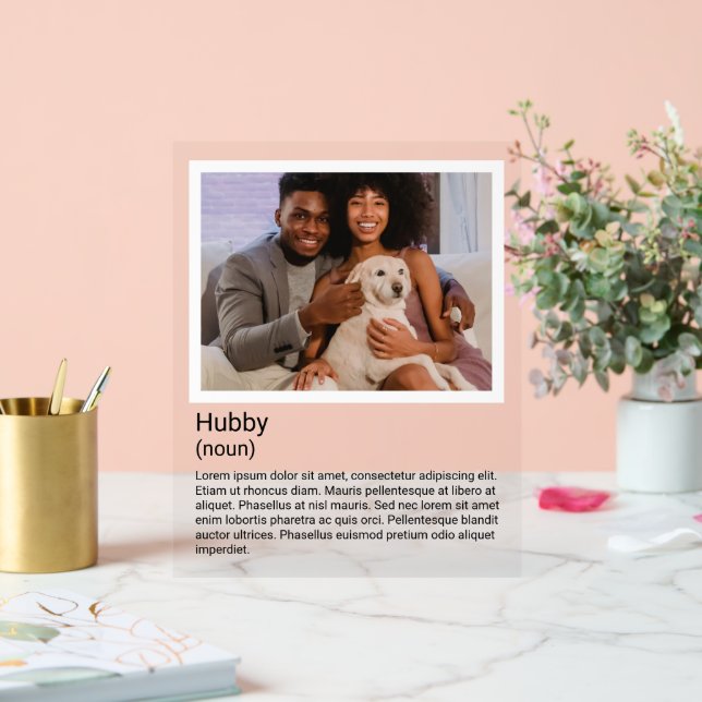 Photo and Personalized Description Change Text  Acrylic Sign (Wedding)