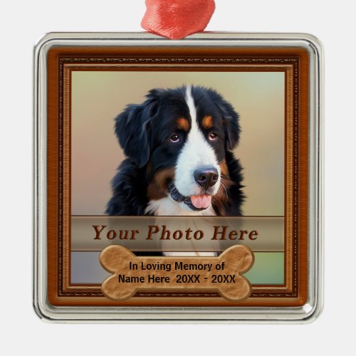 Photo and Personalized Dog Memorial Ornaments