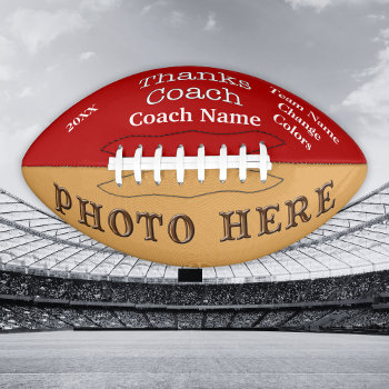 Photo And Personalized Football Gifts For Coaches by LittleLindaPinda at Zazzle