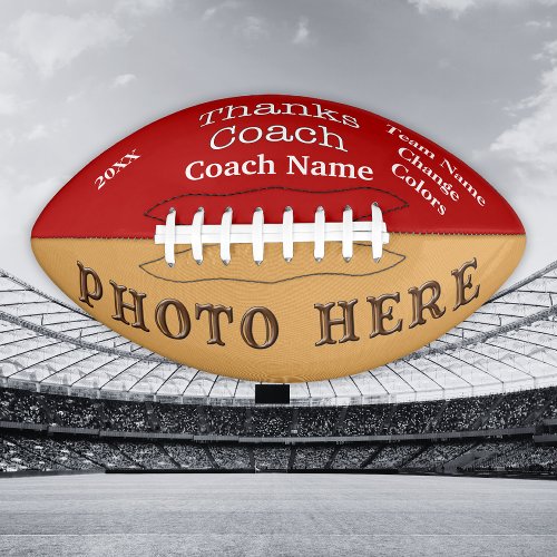PHOTO and PERSONALIZED Football Gifts for Coaches