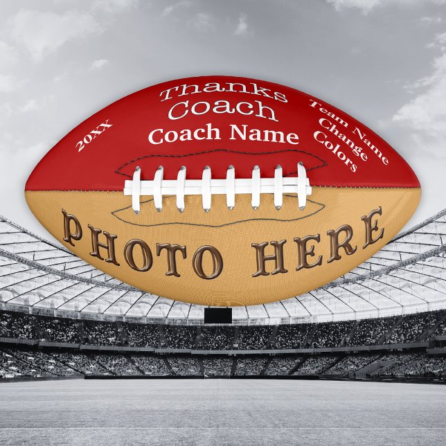 PHOTO and PERSONALIZED Football Gifts for Coaches (Creator Uploaded)