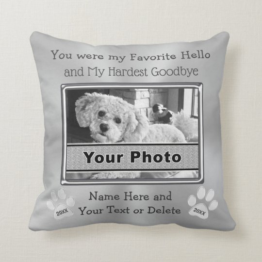 pet photo memorial pillow