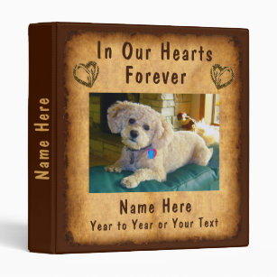 Photo And Personalized Pet Remembrance Gifts Binder