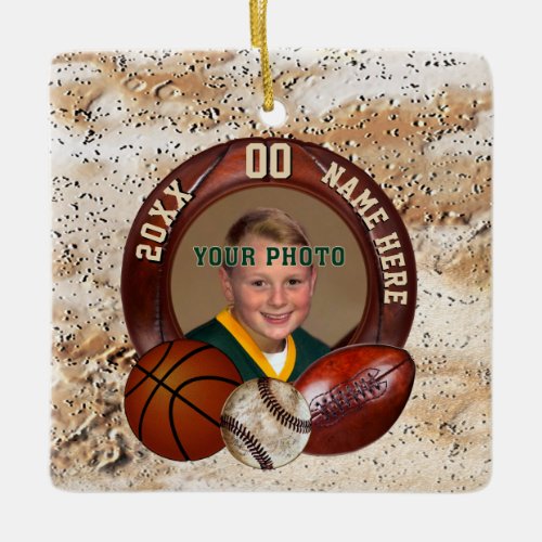 Photo and Personalized Sports Themed Ornaments
