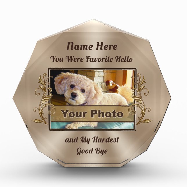 Photo and Personalized Unique Pet Memorial Gifts (Front)