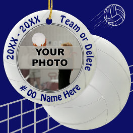 Photo and Personalized Volleyball Ornaments