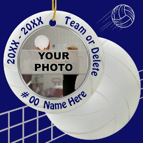 Photo and Personalized Volleyball Ornaments
