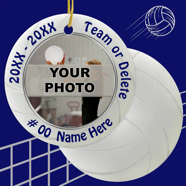 Photo and Personalized Volleyball Ornaments Zazzle