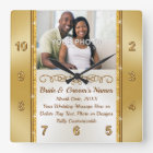 Photo and Personalized Wall Clock Wedding Gift, 