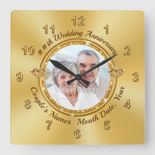 Photo and Personalized Wall Clocks for Anniversary