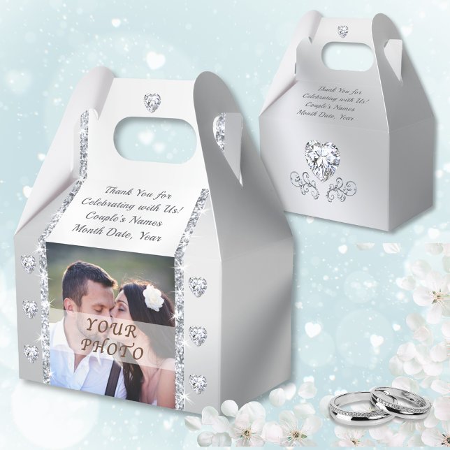Photo and Personalized Wedding Favor Boxes (Personalized Wedding Favor Boxes. Wedding Favor Bags. Wedding favor ideas. Bridal Shower favors.)