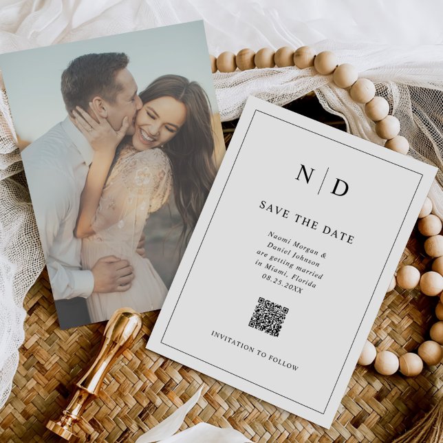 Photo and QR Code Wedding Save The Date (Creator Uploaded)